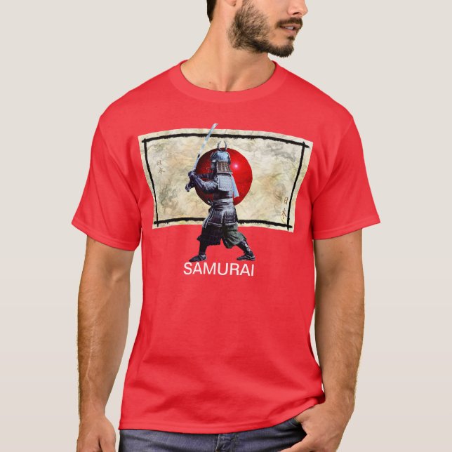 Japanese Flag & Samurai Art Shirt (Front)