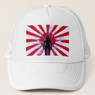 Japanese Flag & Samurai Warrior Trucker Hat