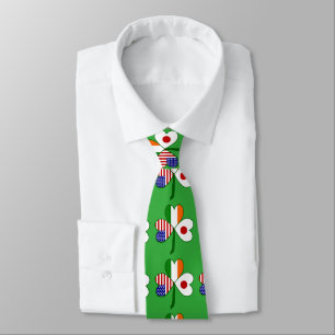 Japanese Flag Shamrock Tie