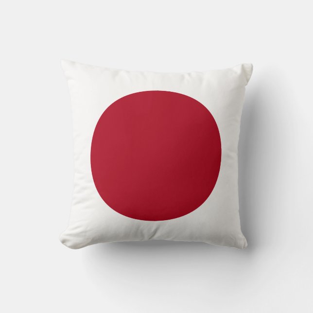 Japanese Flag Throw Pillow (Front)