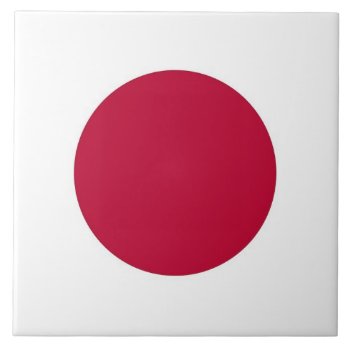 Japanese Flag Tile by AllFlags at Zazzle