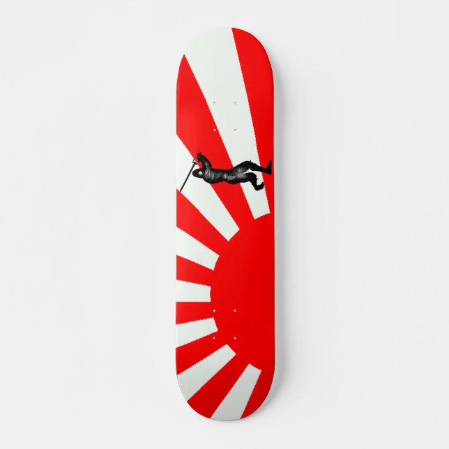 Japanese Flag with Ninja Skateboard Deck (Front)