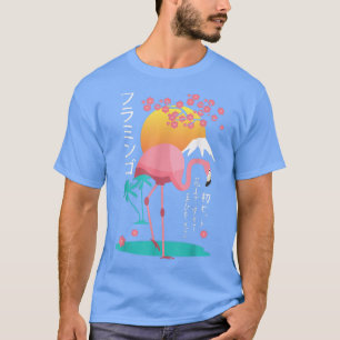 Japanese Flamingo Sakura Cherry Blossom Japan Grap T-Shirt