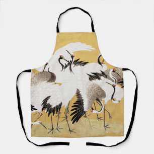 Japanese Flock Cranes Vintage Bird Rich Classic Apron