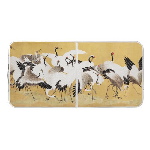 Japanese Flock Cranes Vintage Bird Rich Classic Beer Pong Table