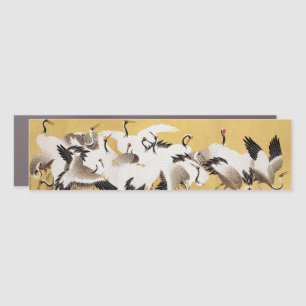 Japanese Flock Cranes Vintage Bird Rich Classic Car Magnet