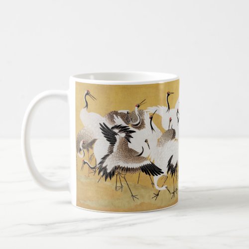 Japanese Flock Cranes Vintage Bird Rich Classic Coffee Mug