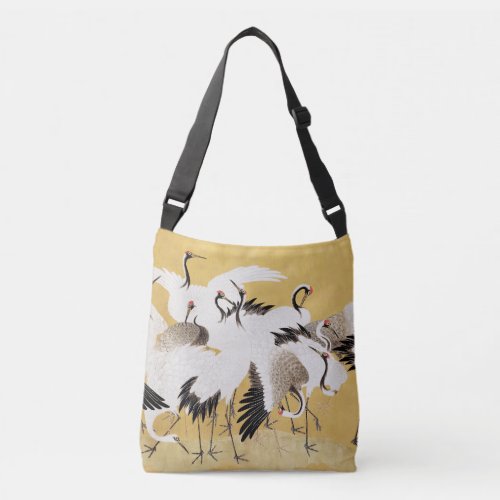 Japanese Flock Cranes Vintage Bird Rich Classic Crossbody Bag