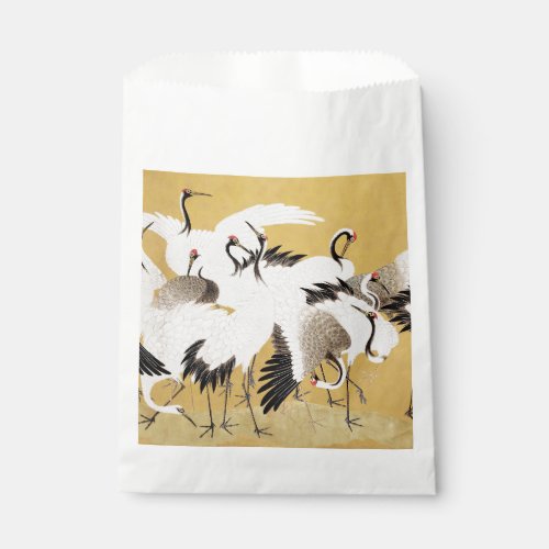 Japanese Flock Cranes Vintage Bird Rich Classic Favor Bag