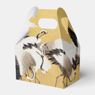 Japanese Flock Cranes Vintage Bird Rich Classic Favor Boxes