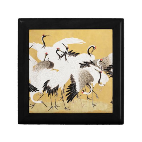 Japanese Flock Cranes Vintage Bird Rich Classic Gift Box