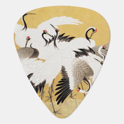 Japanese Flock Cranes Vintage Bird Rich Classic Guitar Pick