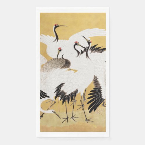 Japanese Flock Cranes Vintage Bird Rich Classic Paper Guest Towels