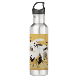 Japanese Flock Cranes Vintage Bird Rich Classic Stainless Steel Water Bottle