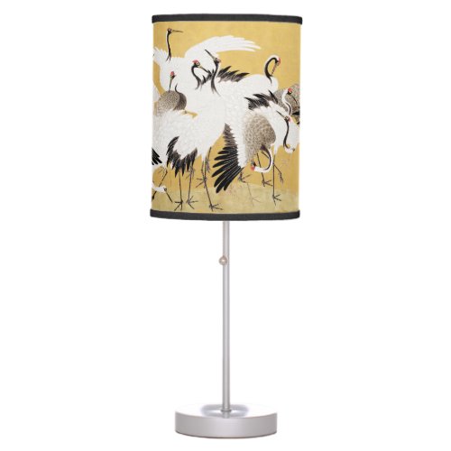 Japanese Flock Cranes Vintage Bird Rich Classic Table Lamp