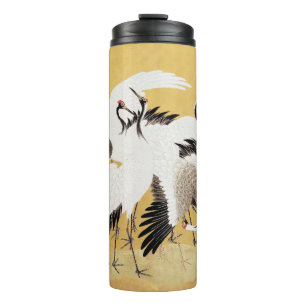 Japanese Flock Cranes Vintage Bird Rich Classic Thermal Tumbler