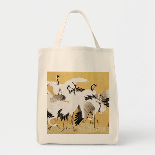 Japanese Flock Cranes Vintage Bird Rich Classic Tote Bag