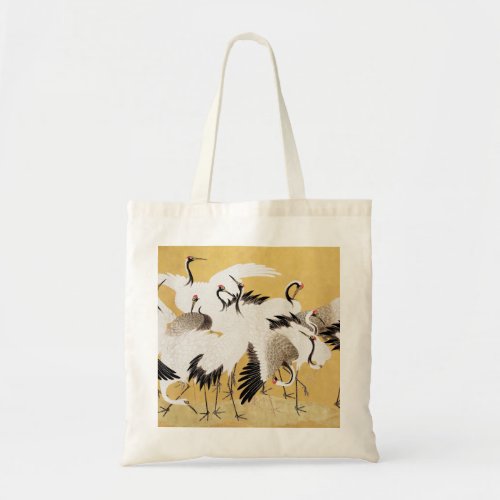 Japanese Flock Cranes Vintage Bird Rich Classic Tote Bag