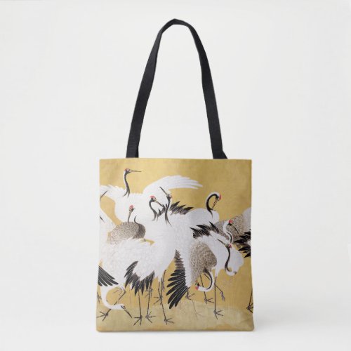 Japanese Flock Cranes Vintage Bird Rich Classic Tote Bag