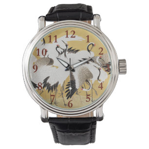 Japanese Flock Cranes Vintage Bird Rich Classic Watch
