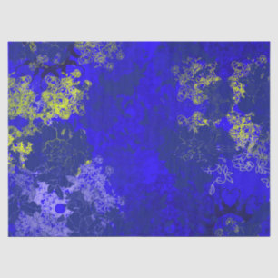 Japanese floral blue patterns tissue paper