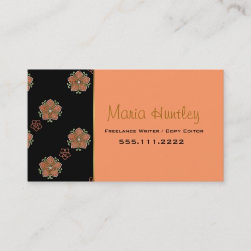 Japanese floral Business Card