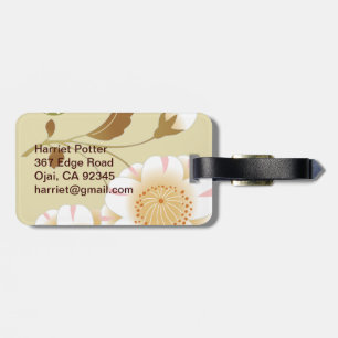 Japanese Floral Kimono Pattern Fine Art Luggage Tag