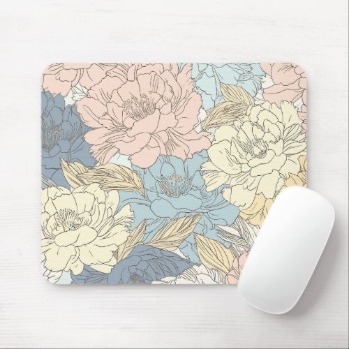 Japanese Floral  Mouse Pad