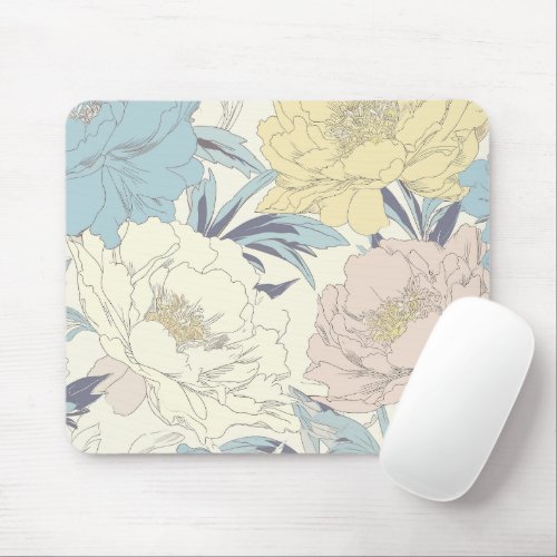 Japanese Floral  Mouse Pad