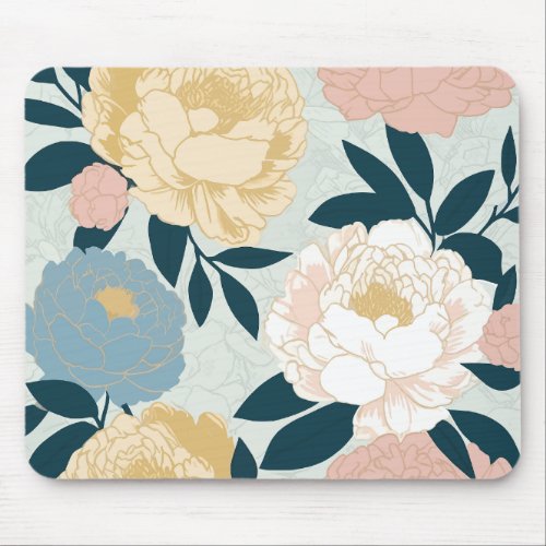 Japanese Floral  Mouse Pad