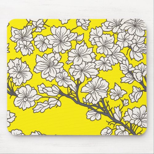 Japanese Floral  Mouse Pad