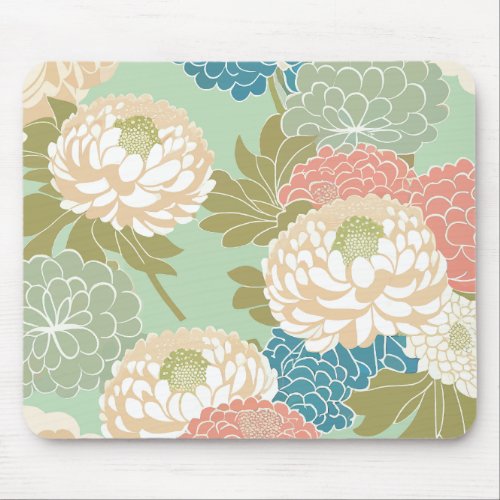 Japanese Floral  Mouse Pad