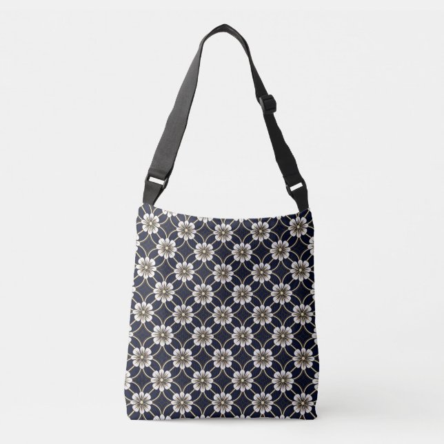 Japanese Floral Pattern Crossbody Bag (Front)