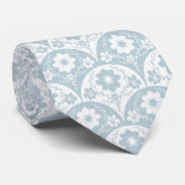 White Sakura Oriental Cherry Blossoms Asian Tie | Zazzle