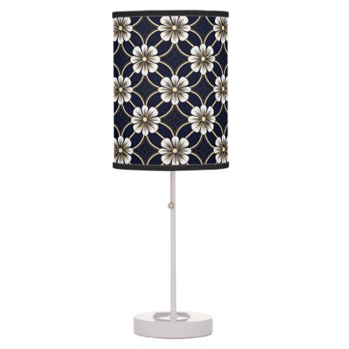 Japanese Floral Pattern Table Lamp