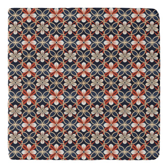 Japanese Floral Pattern Trivet (Front)