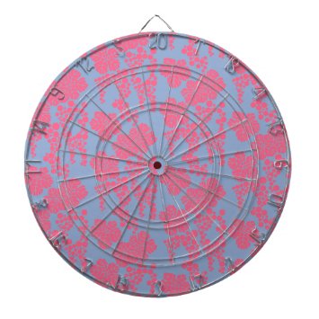 Japanese Floral Print - Pink & Purple Dartboard
