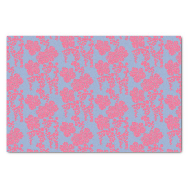 Japanese Floral Print - Pink & Purple Tissue Paper