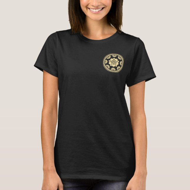 Japanese Floral Sakura Kamon T-Shirt (Front)