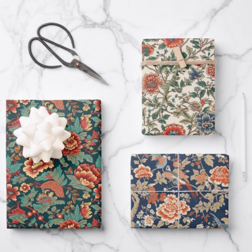 Japanese Floral Series Wrapping Paper Sheets