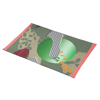 Japanese Flower Garden Pastel Pop Art Placemat