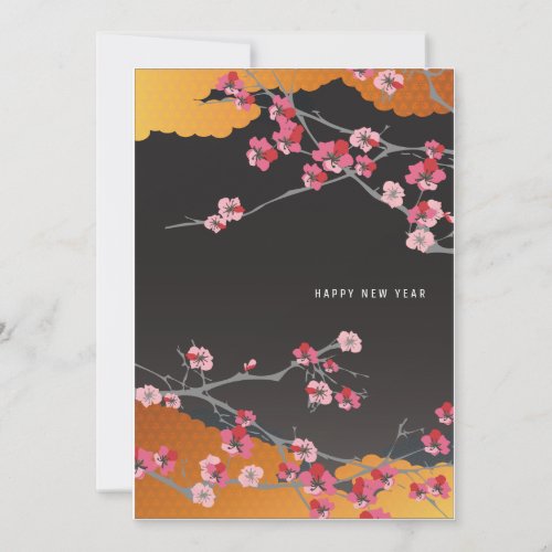 Japanese flower holiday card
