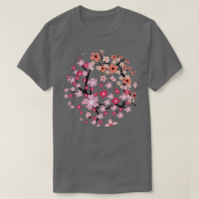 Japanese Flower Japan Sakura Cherry Blossom T-Shirt (Design Front)