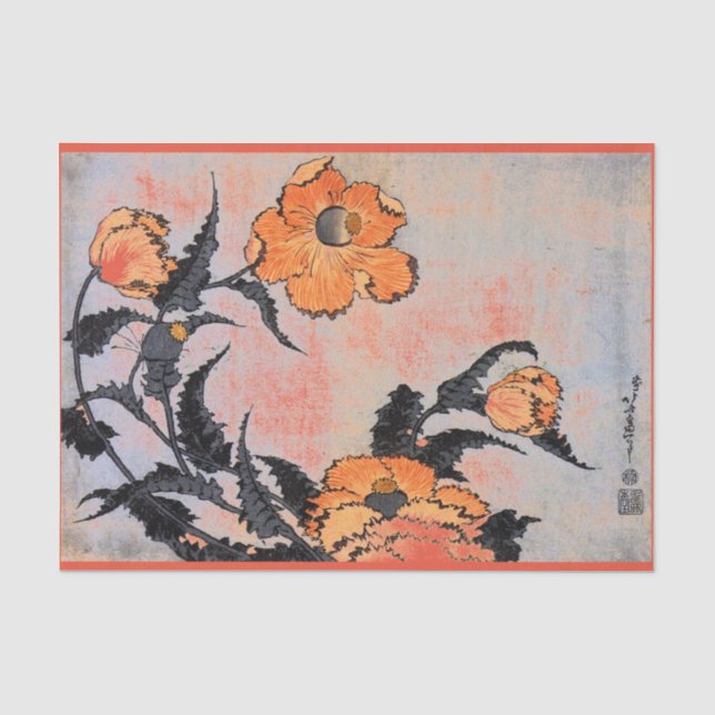 JAPANESE FLOWER PRINT Tissue Paper (Front)