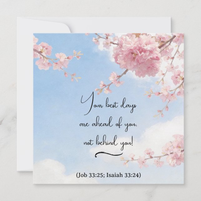 Japanese flowering cherry - Your best days - JW Note Card (Front)