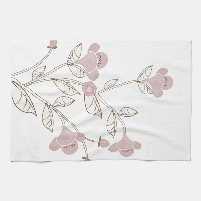 Japanese flowers American MoJo Kitchen Towel (Horizontal)