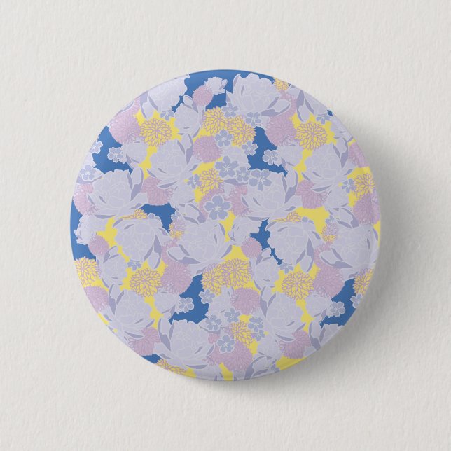 Japanese flowers button (Front)