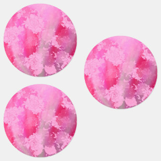 Japanese flowers pink patterns labels