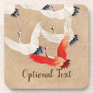 Japanese Flying Cranes Beverage Coaster