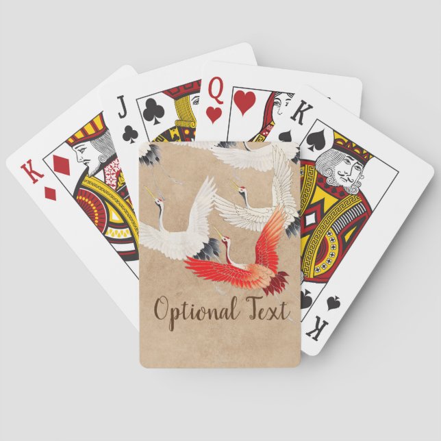 Japanese Flying Cranes Poker Cards (Back)